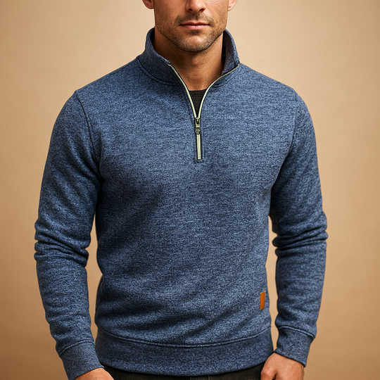 Barclay & Bloom | Men’s Half Zip Sweatshirt – Soft Cotton Blend Pullover