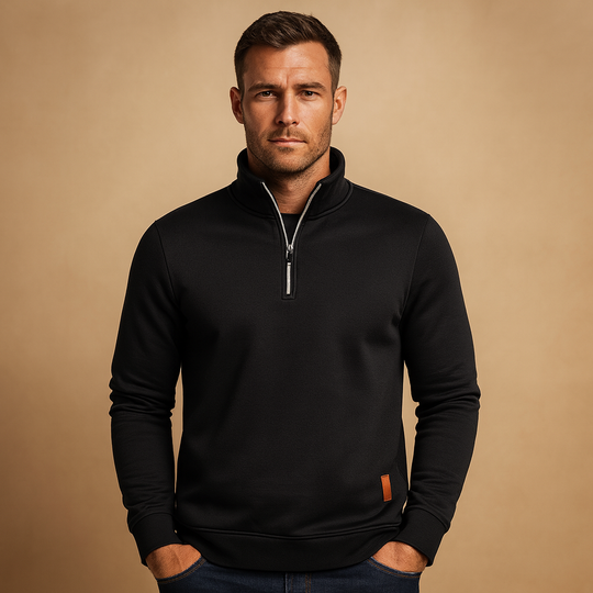 Barclay & Bloom | Men’s Half Zip Sweatshirt – Soft Cotton Blend Pullover
