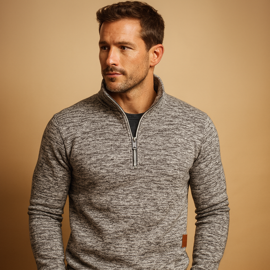 Barclay & Bloom | Men’s Half Zip Sweatshirt – Soft Cotton Blend Pullover
