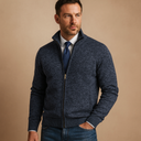 Barclay & Bloom | Men’s Zip Cardigan – Wool Blend Smart Casual Knit Jacket
