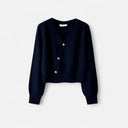 Barclay & Bloom | Women’s Knit Cardigan – Cropped Wool Blend Wrap