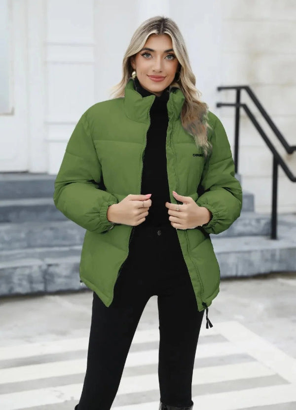 Lene Women’s Short Puffer Jacket – Lightweight Quilted Winter Coat