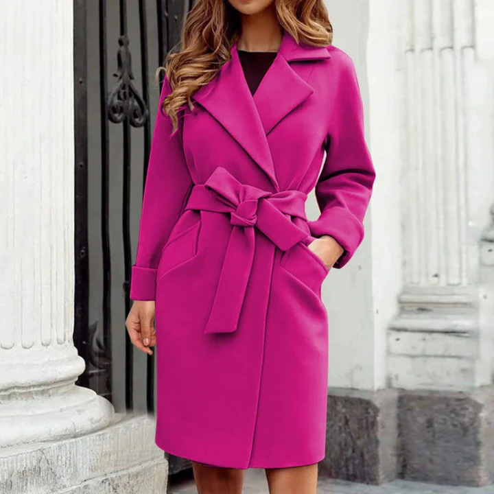 Women’s Winter Jacket – Belted Wool Trench Coat