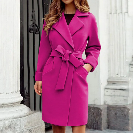 Women’s Winter Jacket – Belted Wool Trench Coat