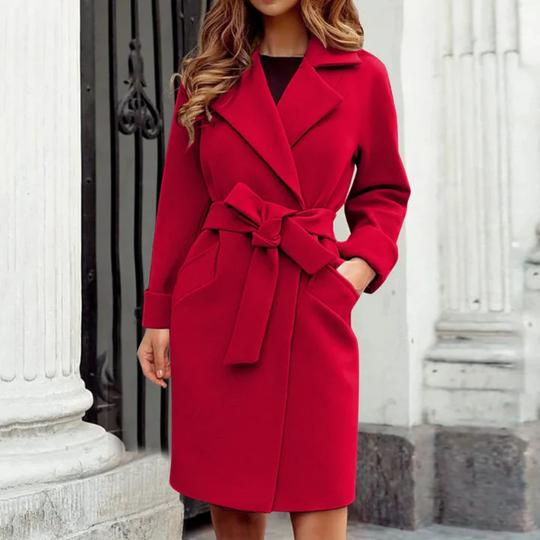 Women’s Winter Jacket – Belted Wool Trench Coat
