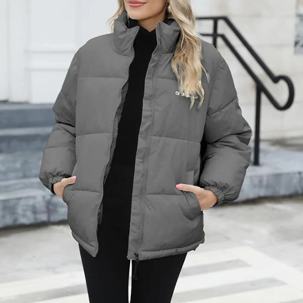 Lene Women’s Short Puffer Jacket – Lightweight Quilted Winter Coat