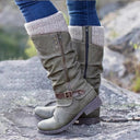Clarisse | Women’s Tall Winter Boots with Knit Cuff