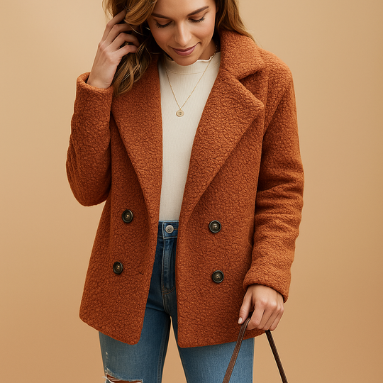 Barclay & Bloom | Women’s Teddy Coat – Double Breasted Fleece Jacket