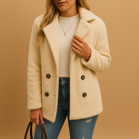Barclay & Bloom | Women’s Teddy Coat – Double Breasted Fleece Jacket