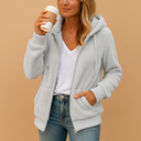 Sofia Women’s Fleece Hoodie – Zip Cardigan with Hood