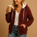 Sofia Women’s Fleece Hoodie – Zip Cardigan with Hood