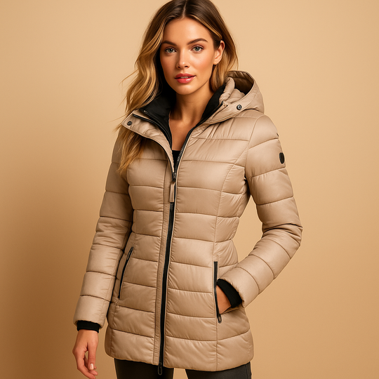 Barclay & Bloom | Women’s Long Puffer Coat – Quilted Hooded Winter Jacket