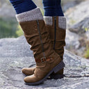 Clarisse | Women’s Tall Winter Boots with Knit Cuff