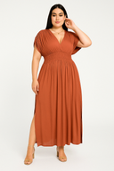 Maria Dress – Pleated Chiffon V-Neck Dress