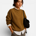 Lina Women’s Cashmere Sweater – Long Sleeve Crewneck Pullover