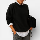 Lina Women’s Cashmere Sweater – Long Sleeve Crewneck Pullover