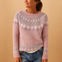 Selina Damen Strickpullover – Langarm Rundhalsausschnitt Gemusterter Pullover