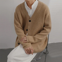 Julian Men’s Cardigan – Knitted Wool Blend V-Neck