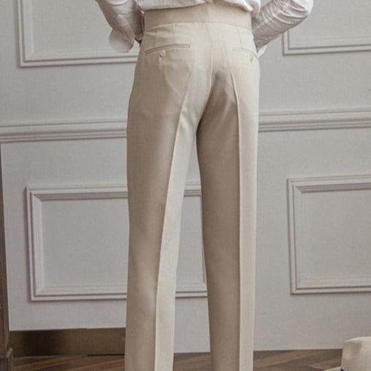 Leonardo – High Waist Pleated Trousers for Men
