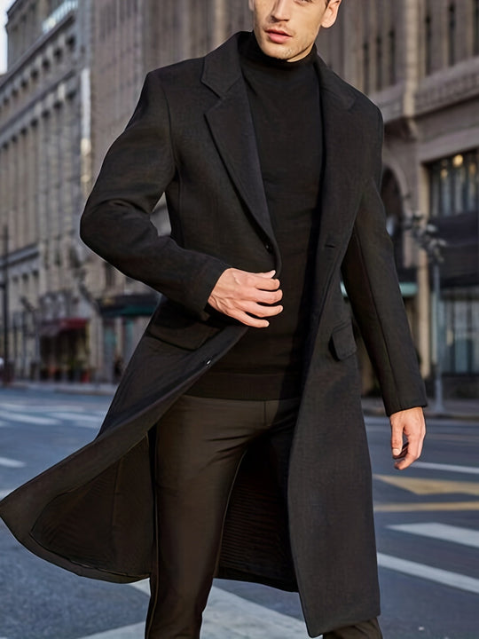 Adrian Men’s Overcoat – Long Formal Winter Coat