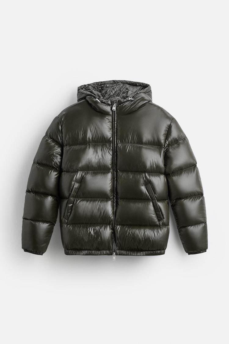 Dale – Men’s hooded puffer jacket with zipper closure