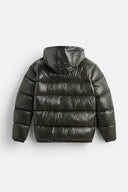 Dale – Men’s hooded puffer jacket with zipper closure