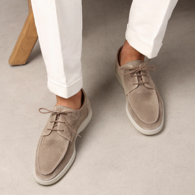 Morris | Męskie zamszowe casualowe buty sznurowane