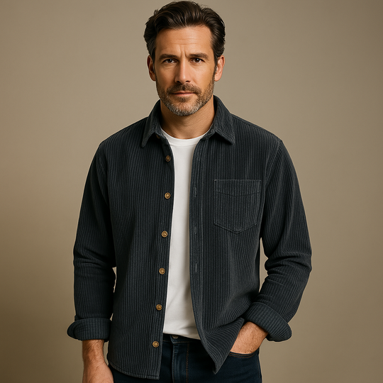 Victor | Corduroy Button-Up Long Sleeve Shirt