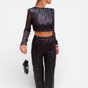 Fiorella | Two-Piece Sequin Top with Tassels
