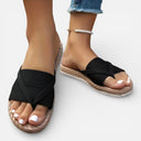 Women’s Espadrille Slide Sandals Comfort Woven Sole Casual Summer