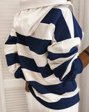 Yara Damen Hoodie – Gestreifter Langarm Pullover