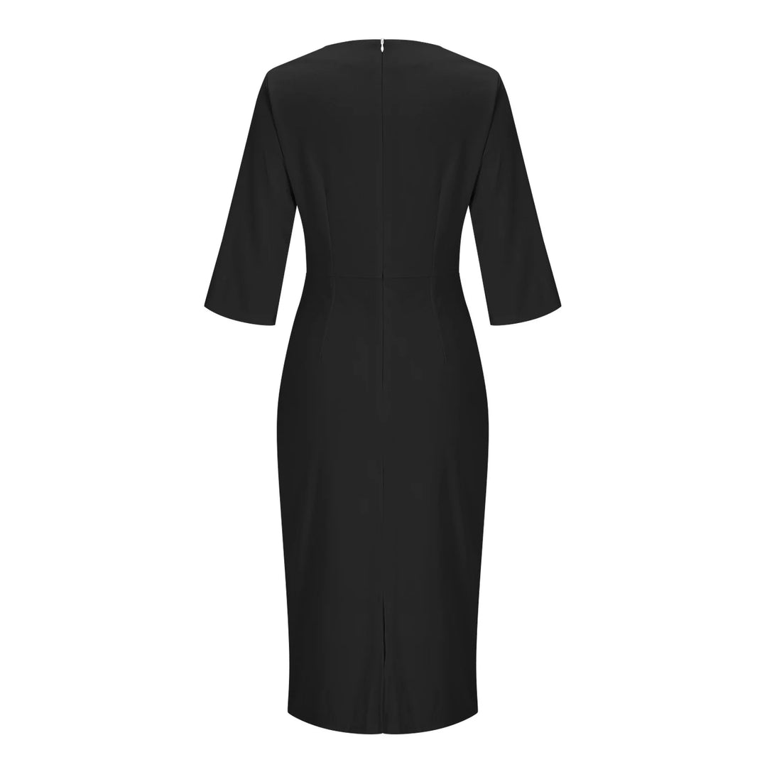 Barclay & Bloom | Women’s Midi Pencil Dress – Office Dress with Pearl Detail