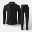 Men’s Waffle Set Shirt and Pants Lightweight Spring Outfit