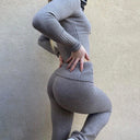 Alessia Damen Strickset – Kurze Strickjacke und ausgestellte Hose