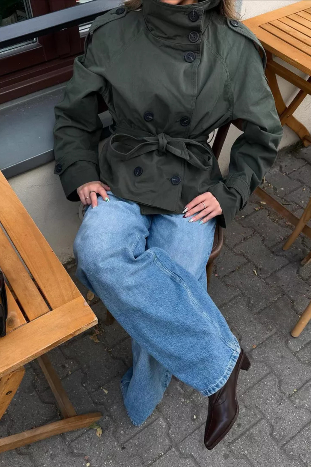 Barclay & Bloom | Women’s Trench Coat – Short Belted Double-Breasted Jacket