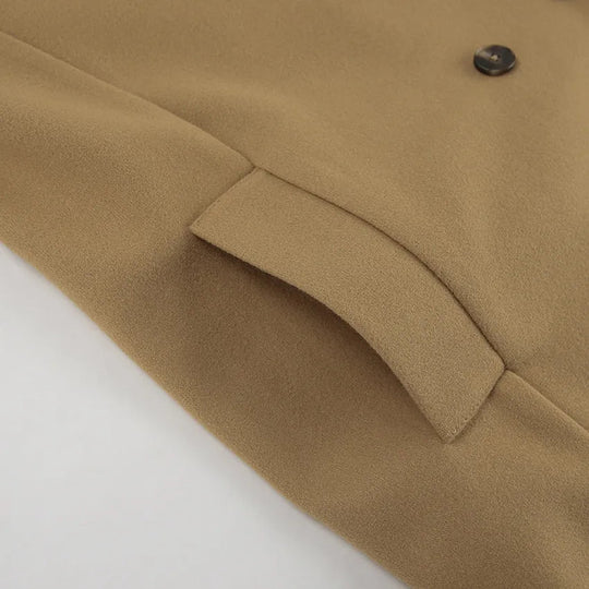 Mara Women’s Wool Coat – Short Double Breasted Jacket