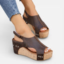Women’s Platform Wedge Sandals Stable Fit Open Toe