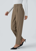 Women’s High-Waist Stretch Slim-Fit Trousers with Side Pockets