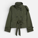 Barclay & Bloom | Women’s Trench Coat – Short Belted Double-Breasted Jacket