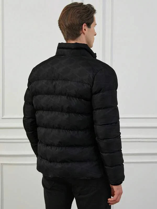 Men’s Puffer Jacket – Lightweight Quilted Winter Coat Black