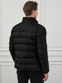 Herren Steppjacke – Leichte gesteppte Winterjacke Schwarz