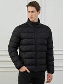 Herren Steppjacke – Leichte gesteppte Winterjacke Schwarz