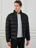 Herren Steppjacke – Leichte gesteppte Winterjacke Schwarz