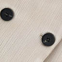 Women’s Blazer and Trousers Set Wrinkle Texture Lightweight Suit