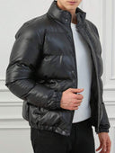 Herren Steppjacke – Gepolsterter Wintermantel