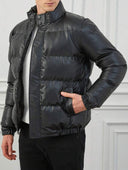 Herren Steppjacke – Gepolsterter Wintermantel