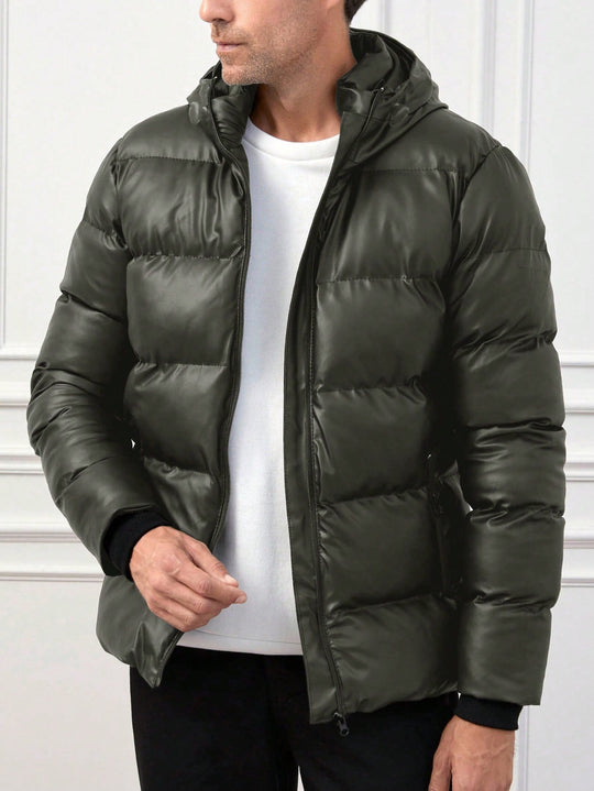 Luca Men’s Puffer Jacket – Quilted Winter Coat