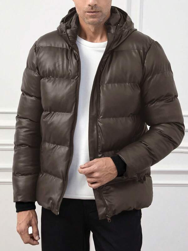 Luca Men’s Puffer Jacket – Quilted Winter Coat