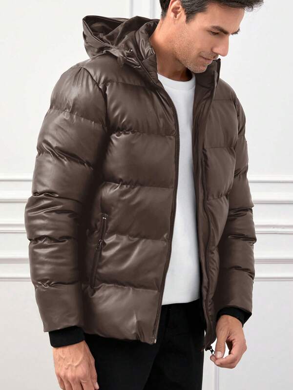 Luca Men’s Puffer Jacket – Quilted Winter Coat