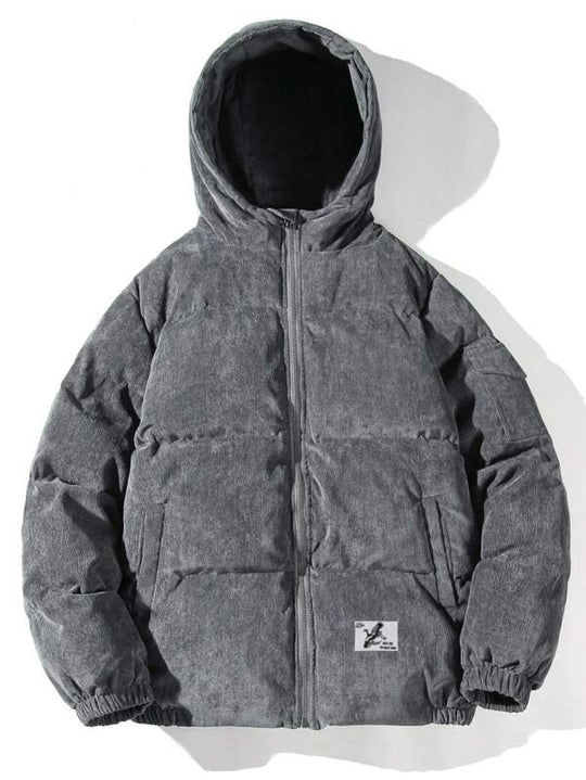 Hugo Men’s Puffer Jacket – Quilted Winter Coat with Hood